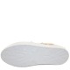 Sneakers basse classiche in pelle bianca con stampa a fiori
