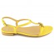 Sandalo in pelle giallo