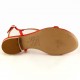Sandalo in pelle rosso