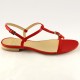 Sandalo in pelle rosso