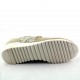 Sneakers con tacco beige e tessuto