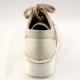 Sneakers con tacco beige con pitone