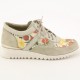 Sneakers con tacco beige fiori