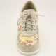 Sneakers con tacco beige fiori