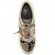 Sneakers con tacco beige con pitone